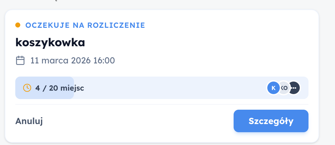Karta zapisu z oczekiwaniem na rozliczenie